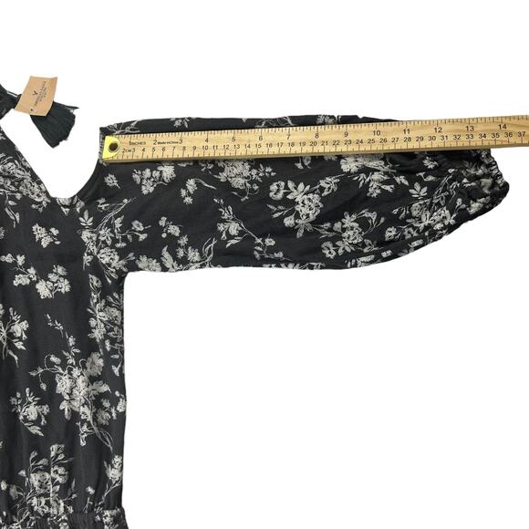 NWT American Eagle Outfitters Sun dress Womans Sz S Gary Floral Keyhole Tassel - Picture 8 of 11